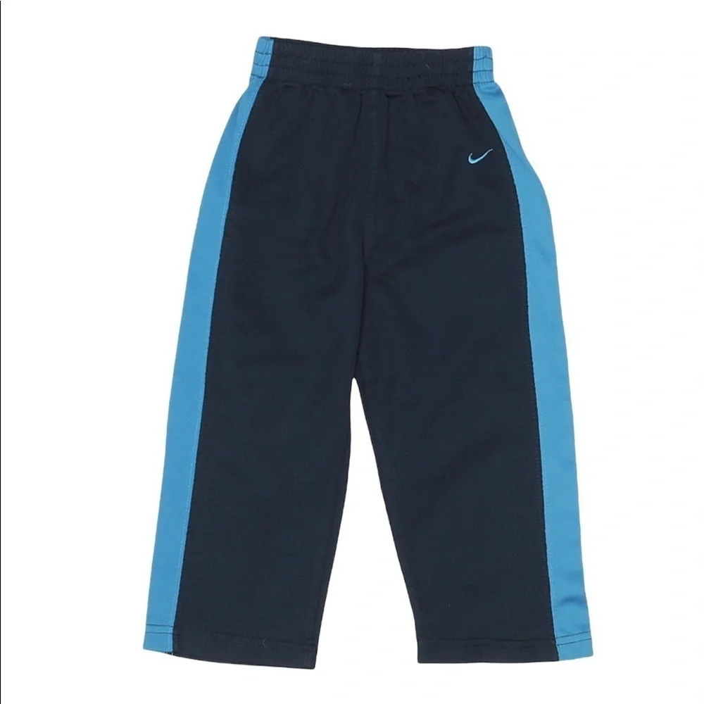 Nike Black & Blue Stripe High Waist Pull On Baby Pants Baby Size 24 Months
